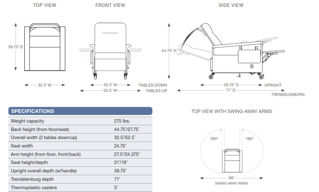 Champion Concord Series Treatment Recliners