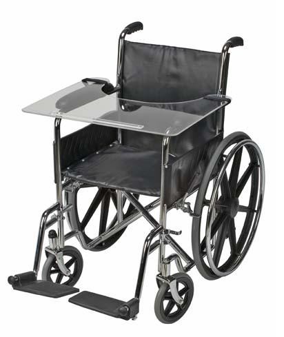 wheelchair tray acrylic lap half flip desk trays attached wheelchairs rehabmart comfort