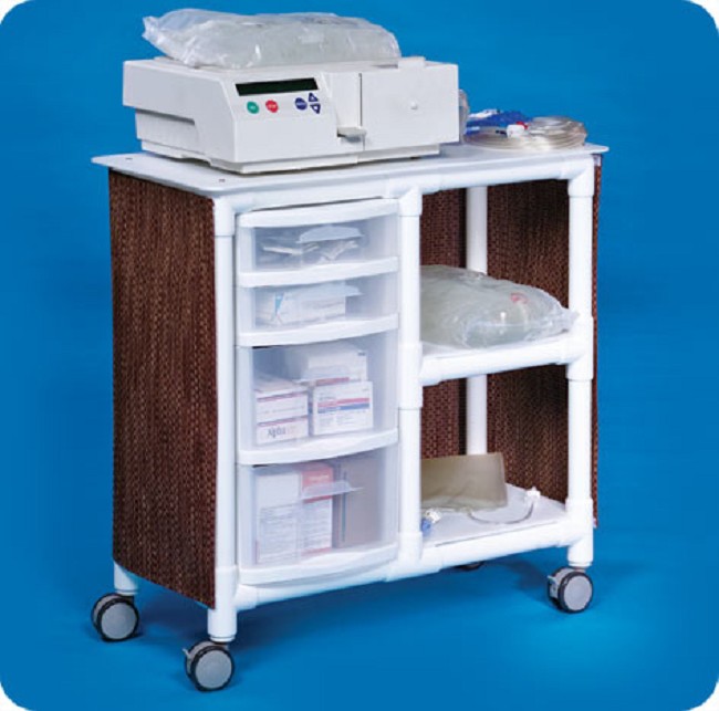 Rolling Peritoneal Dialysis Cart with Drawers