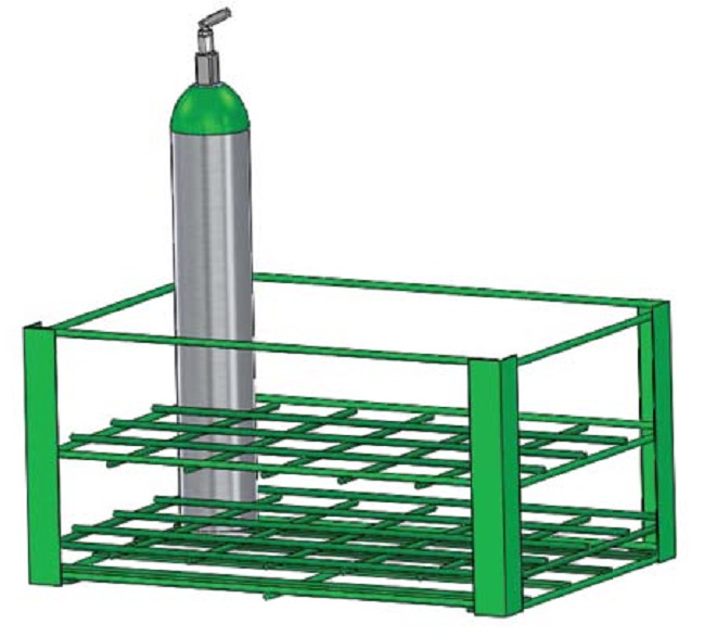 24 DE Heavy Duty Oxygen Cylinder Rack FREE Shipping