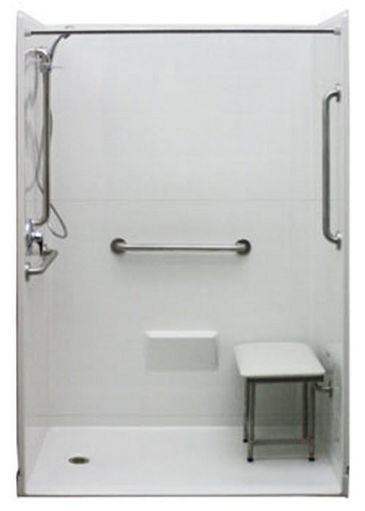 Roll In Ada Shower Stall Wheelchair Accessible Bathroom