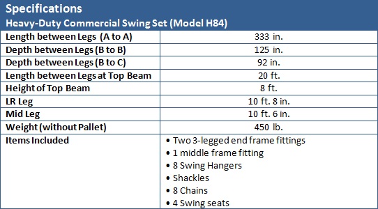 Jensen Swing Heavy Duty Commercial Swing Sets