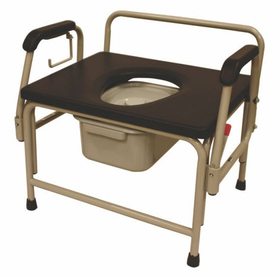 Bariatric Bedside Drop Arm Commode : Bariatric Commode