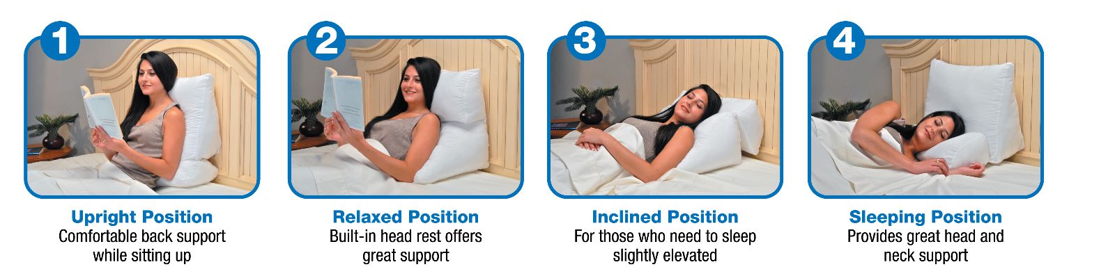 Contour 10 in 1 Flip Pillow Sleeping Reading Wedge Supportive Comfort – USA  Medical Supply