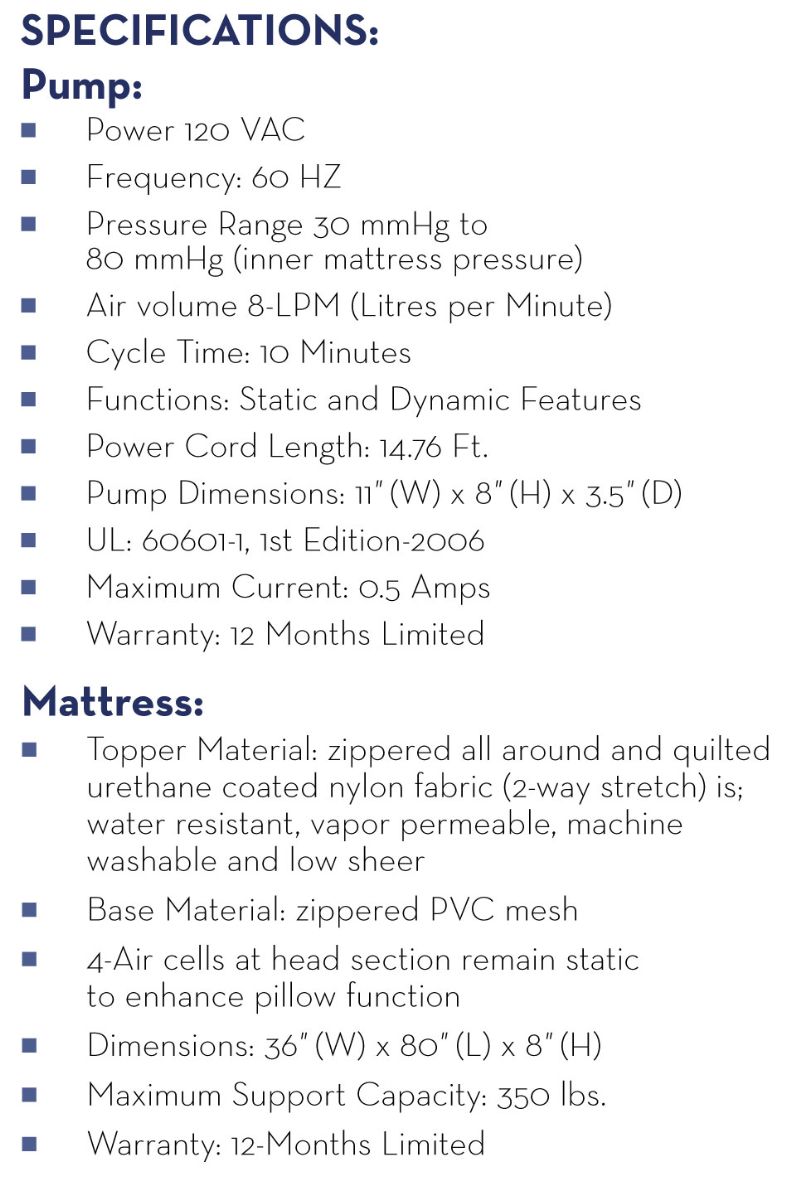 Drive 14025NS Med Aire 5 Alternating Pressure, Low Air Loss Overlay