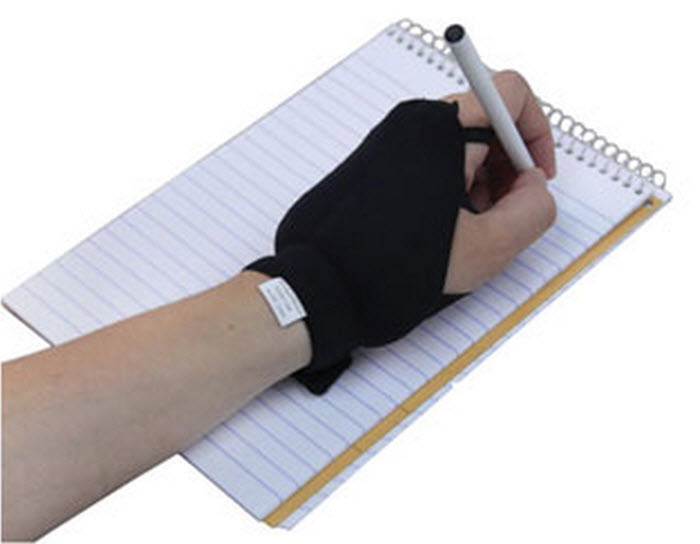 weighted glove for writing