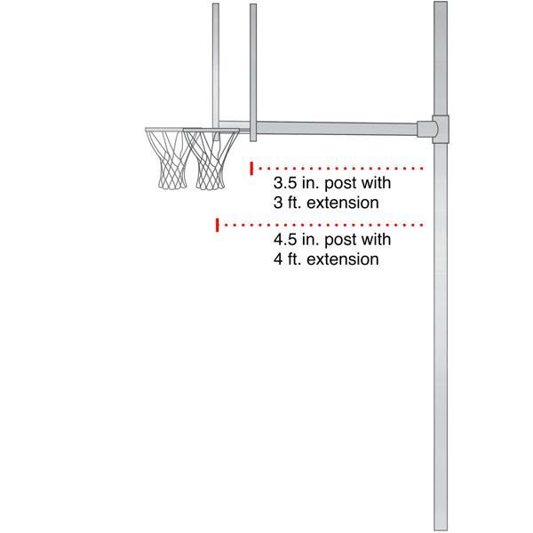 Adjustable Aluminum Fan-Shaped Basketball Backboard