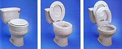 Elongated Hinged Elevated Toilet Seat Picture