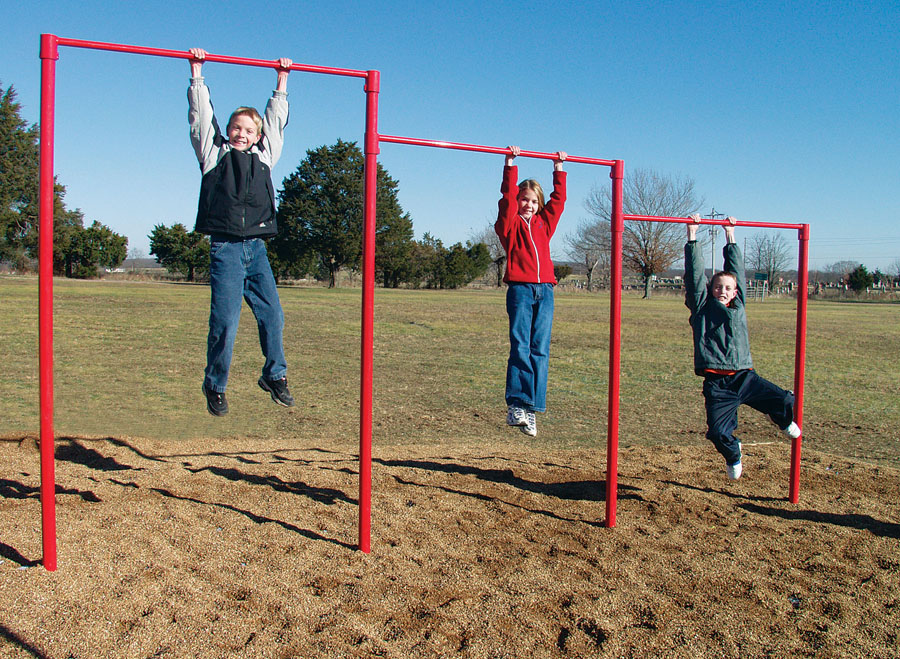 Triple Horizontal Bar Playground Equipment