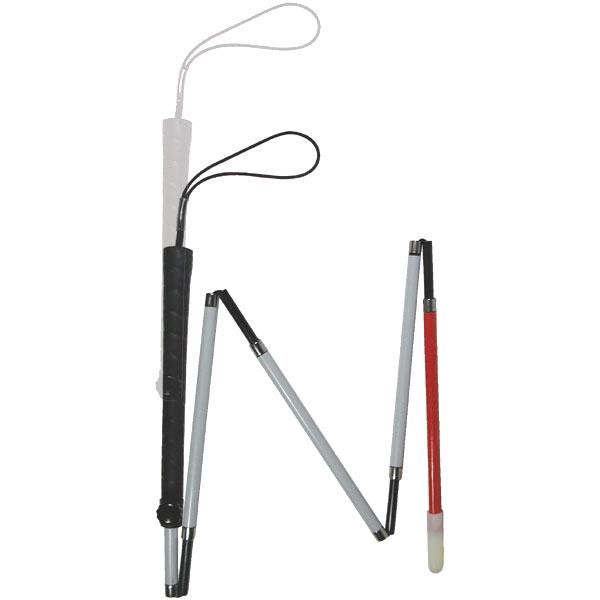 Folding Blind Cane with Wrist Strap from Alex Orthopedic