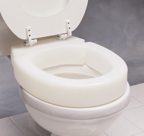 Elongated Hinged Elevated Toilet Seat - FREE Shipping