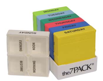 7-Pack Colored Pill Box DISCOUNT SALE - FREE Shipping