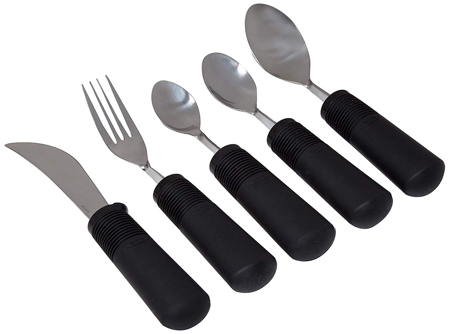 Big Grip Bendable Weighted Utensils Set of 4 :: bendable eating utensils  with soft, heavy handles