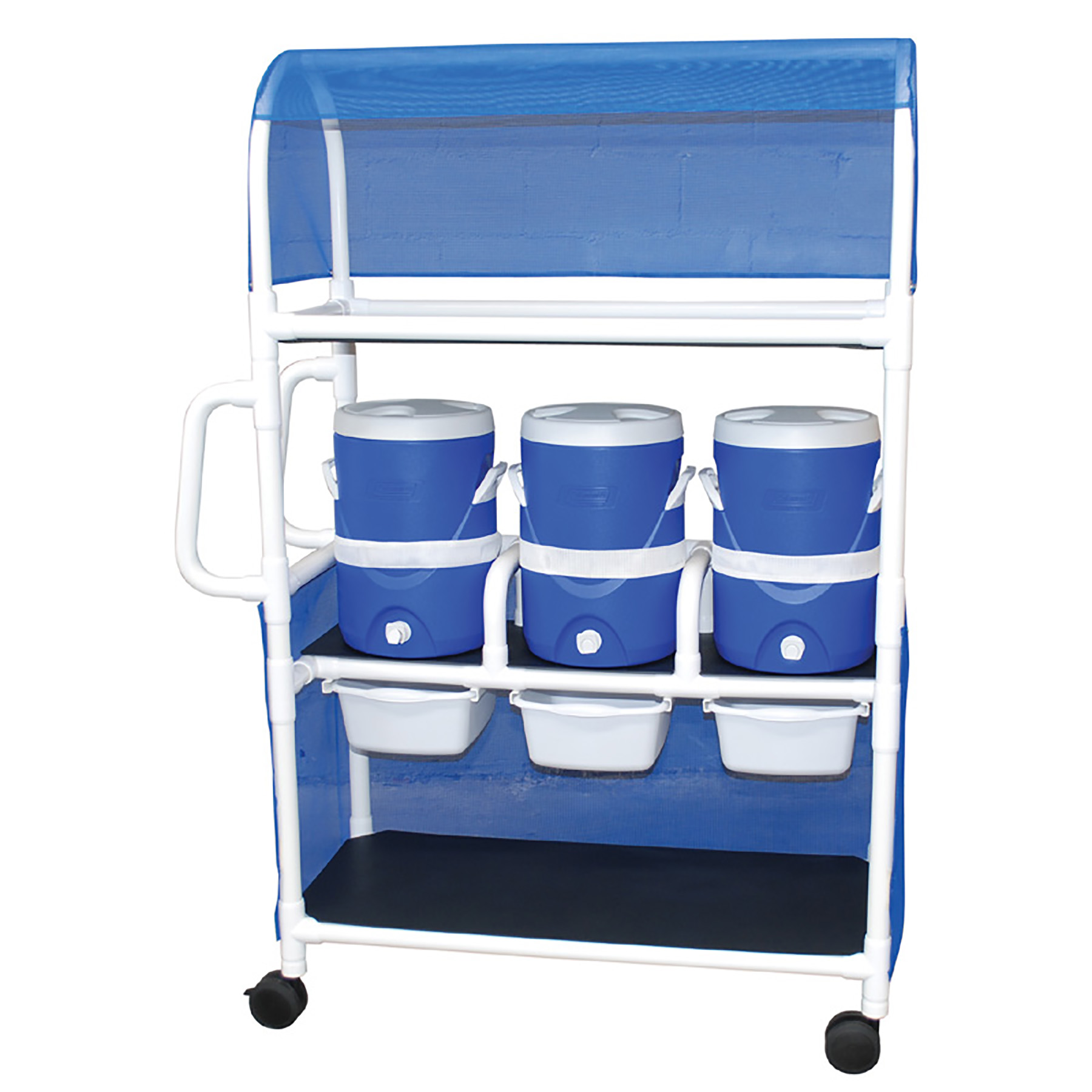 Hydration Cart with Three 5 Gallon Water Coolers