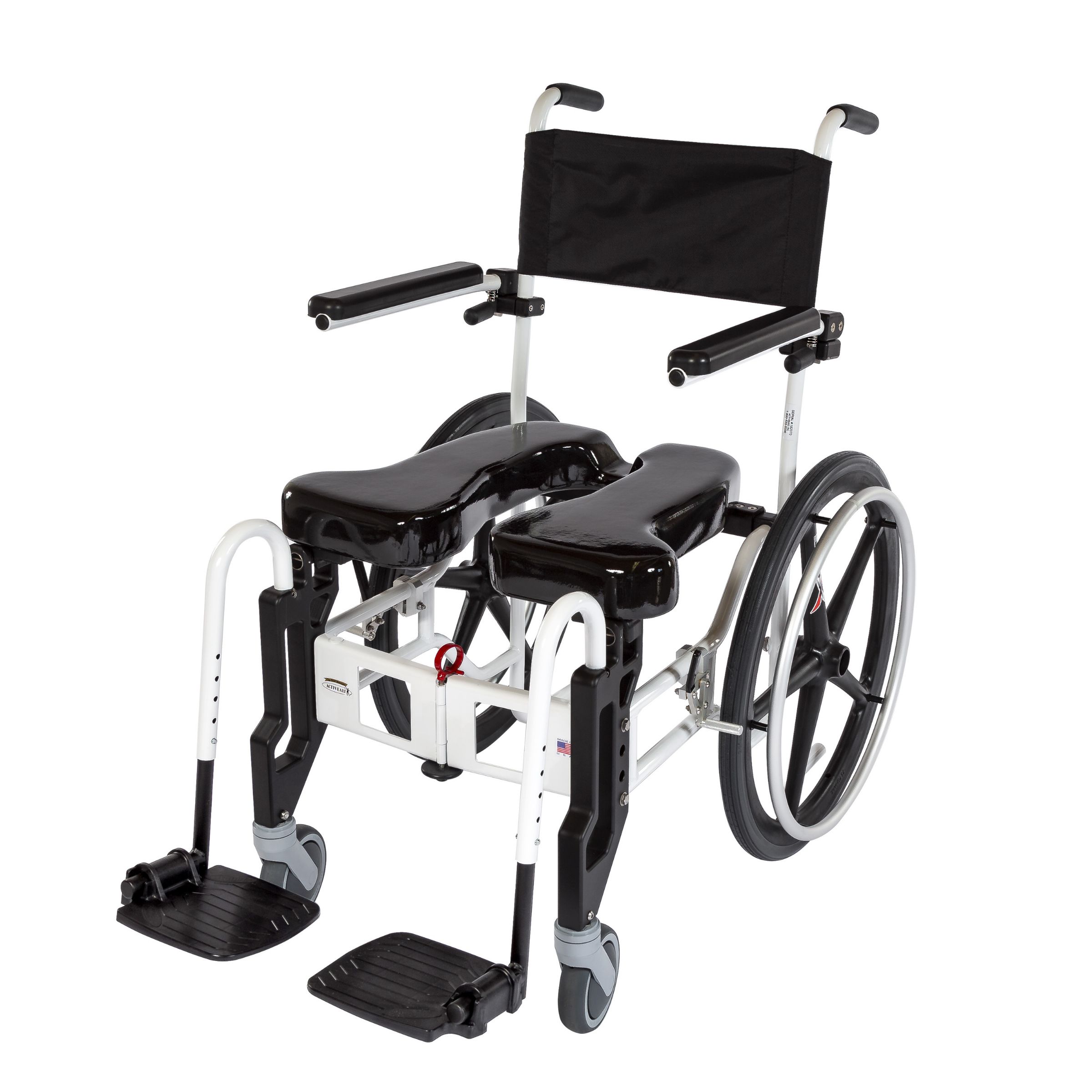 ActiveAid 922 Rehab Folding Shower Commode Chair with Self Propel