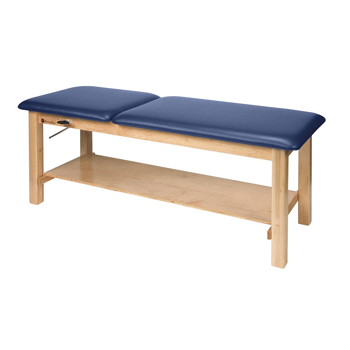 Armedica Hardwood Treatment Table with Plain Shelf and Adjustable Backrest