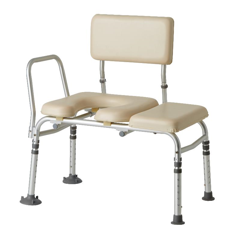 Guardian Padded Transfer Bench with Commode Opening by Medline