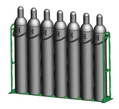 Large H Oxygen Cylinder Warehouse Racks - FREE Shipping