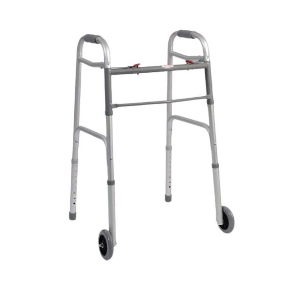 Folding Walker with Wheels - 300 lbs. Weight Capacity