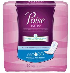 POISE Moderate Absorbant Incontinence Pads Level 4   IND 6919564 POISE Pads 