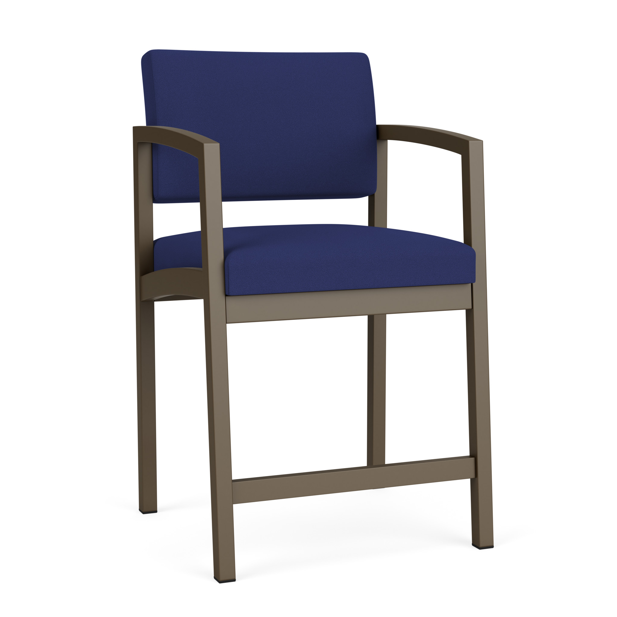 Lenox Steel Hip Chair with Arms by Lesro Furniture