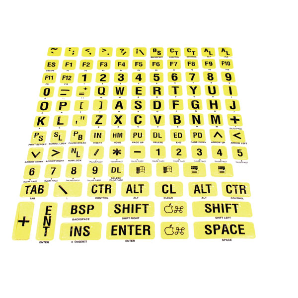 Large Print Braille Keyboard Labels