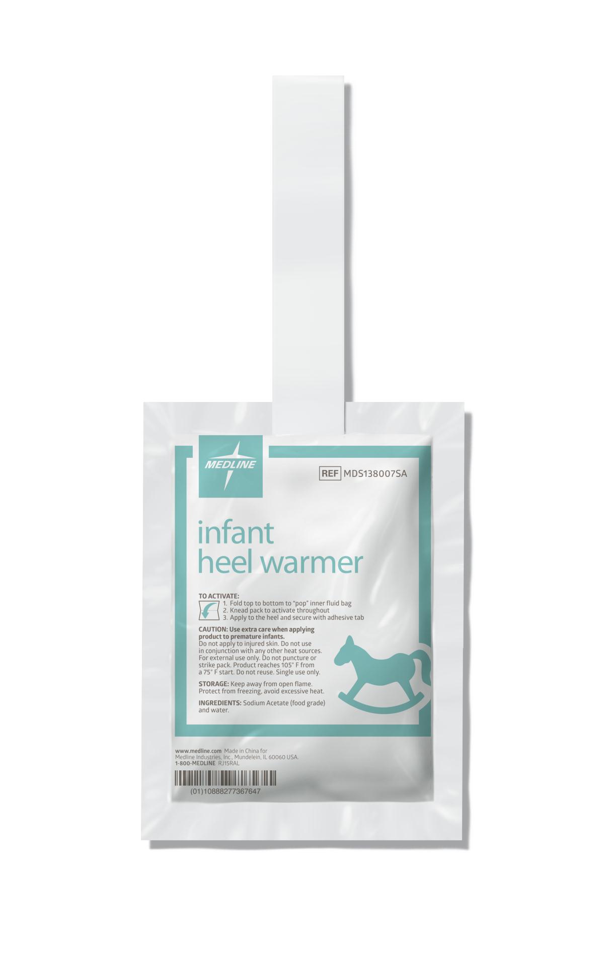 Medline Infant Heel Warmer Gel Packs, 100 Pack, by Medline