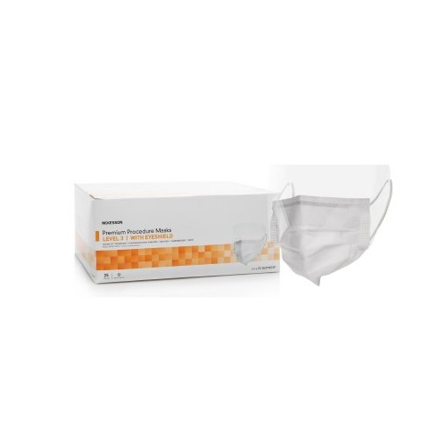 Mckesson Astm Level 3 Procedure Mask With Eye Shield 8660