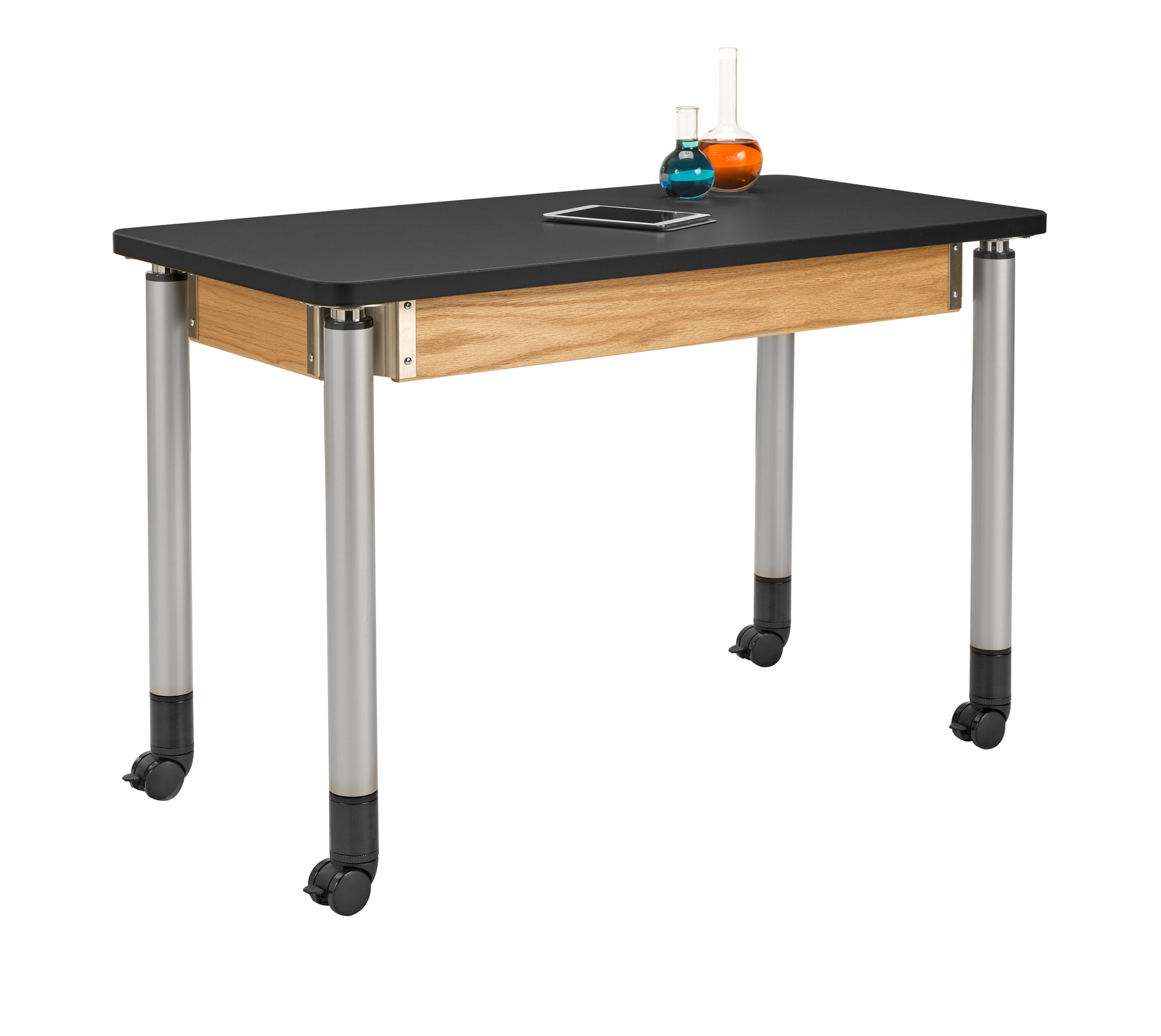 Height Adjustable Plastic Laminate Top Work Station