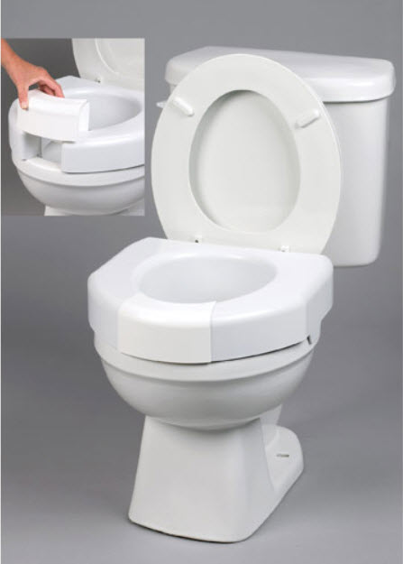 Removable Front Elevated Toilet Seat with Closed-Front Option