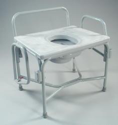 Extra Wide Heavy Duty Commode with Drop Arm and Elongated ...