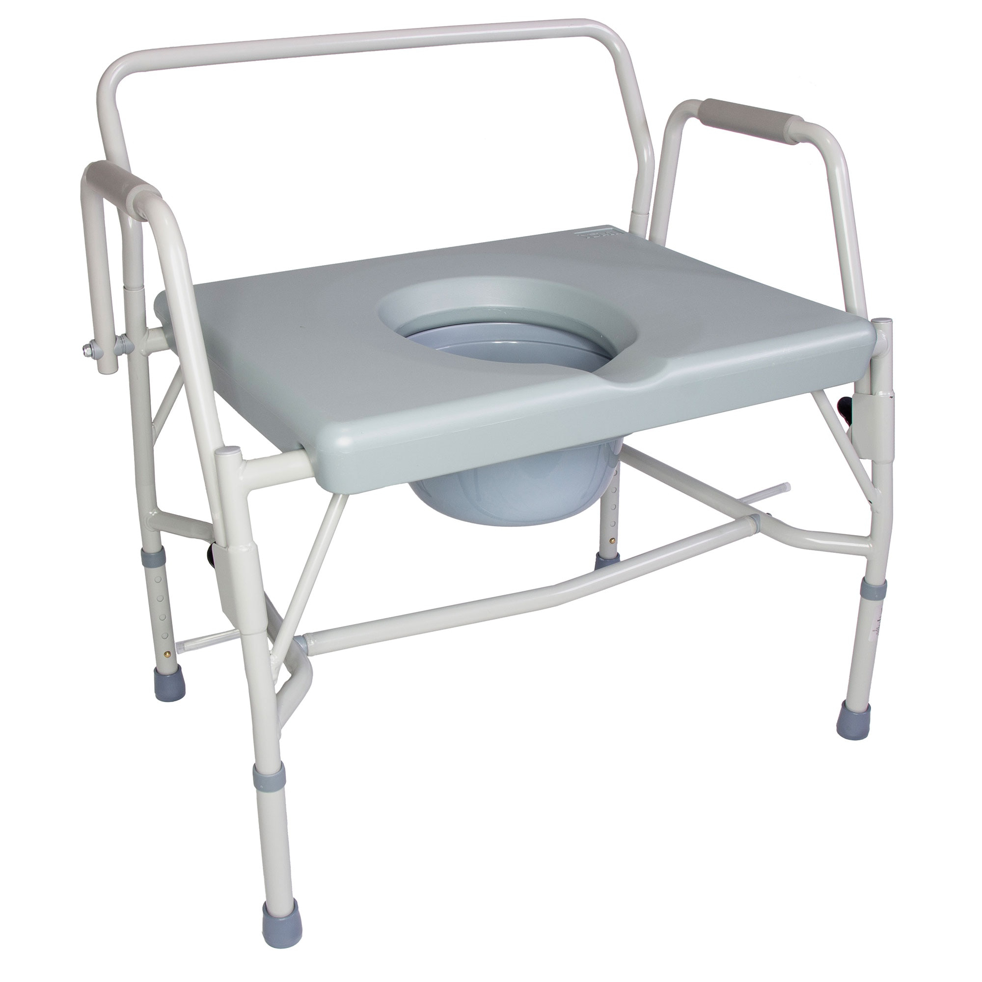 DMI Portable Drop Arm Commode with Extra-Wide Seat | 500lb Capacity ...