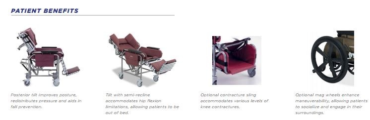 Broda Centric Positioning Wheelchair (30VT) for Long Term Care Kuva