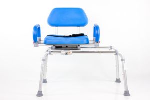Sliding Transfer Shower Bench with Swivel Chair by Platinum Health