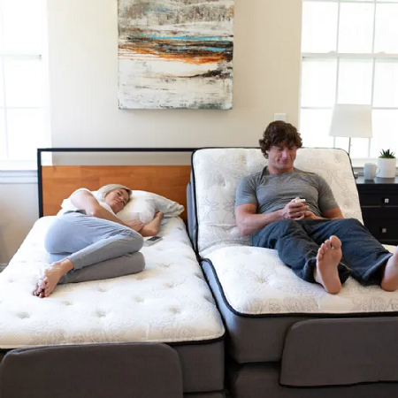 Full size adjustable online bed for elderly