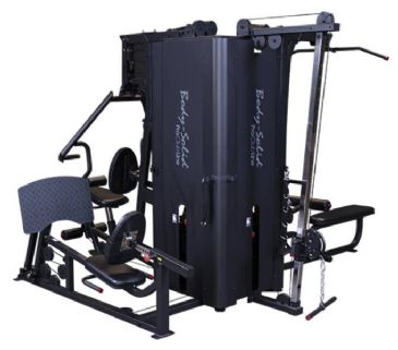 The Body-Solid Pro Clubline S1000 Four-Stack Gym For Curls, Leg Presses, and Crunches