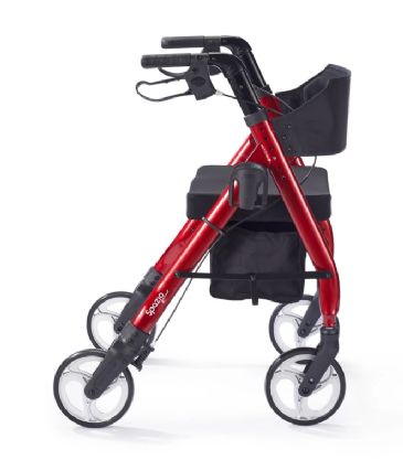 Bariatric Rollator with Extra Wide Seat and Ergonomic Backrest - 20 Inch Seat Width | 440 lb Capacity - Spazio Special by Comodita