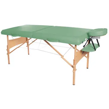 Deluxe Portable Massage Table by Fabrication Enterprises, 550 lb Capacity, Birch Wood Frame, Adjustable Face Cradle Base and Pad, Carry Case