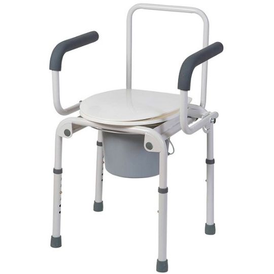 DMI Steel Drop-Arm Bedside Commode by HealthSmart