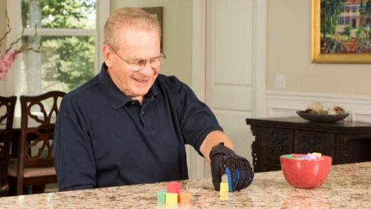 This glove is effective in grabbing objects while building up your hand strength