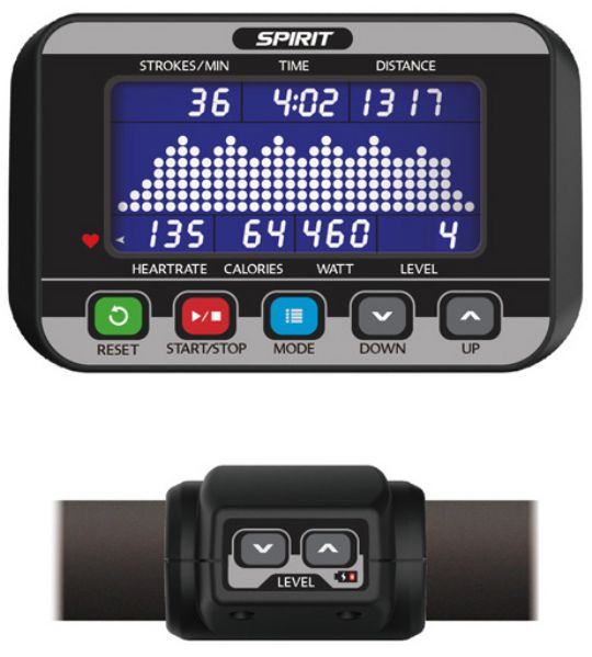 The vivid display screen gives you visuals on your strokes per minute, your time and your distance traveled, as well as 4 more areas of tracking.