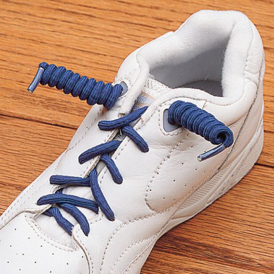 Coiled No Tie Shoe Laces on Athletic Shoes