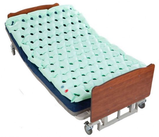 WAFFLE￿ Bariatric Mattress Overlay on a hospital bed