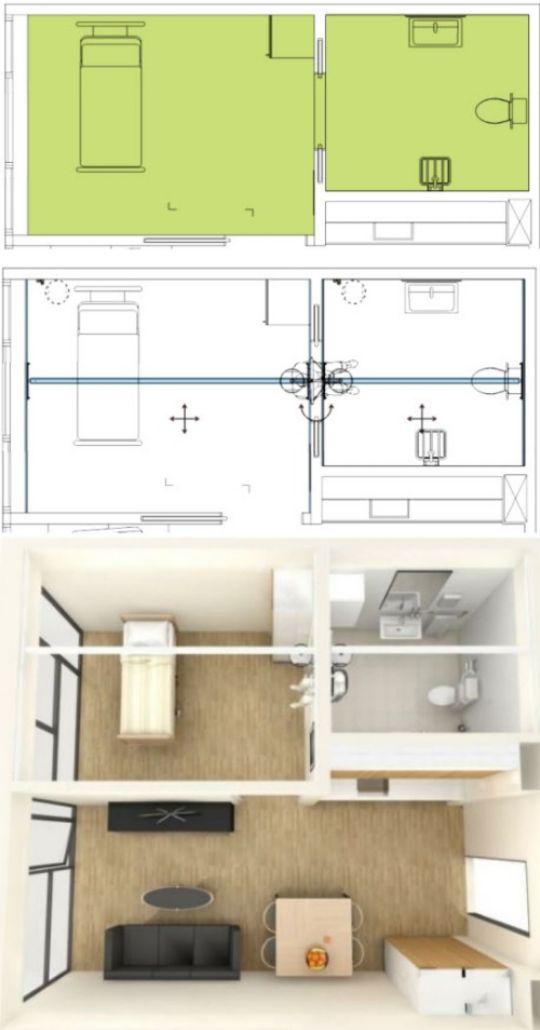 2 Lift setup for bedroom and bathroom lift access