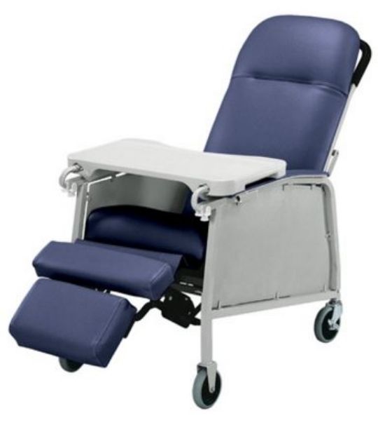 Imperial Blue Lumex Three Position Recliner 