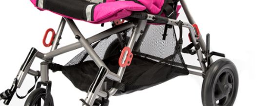 Under Seat Carrier on the Trotter Pediatric Mobility Chair 