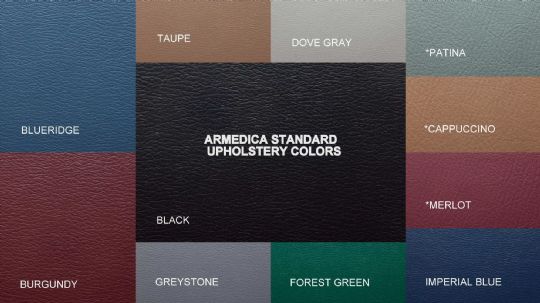 Upholstery color choices