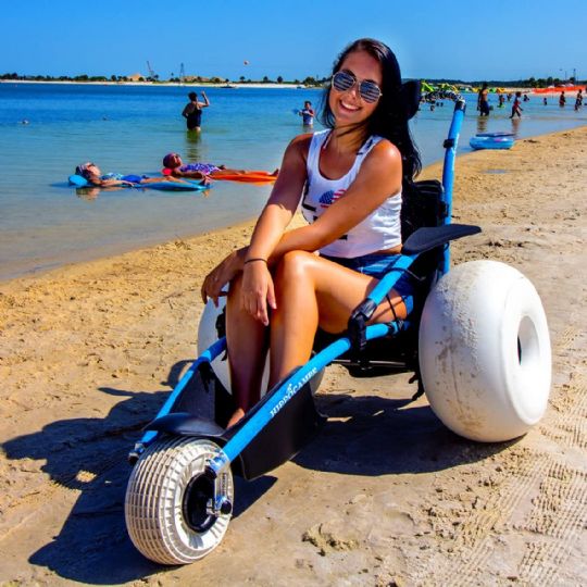 An optional accessory is a rear Pair of Balloon Wheels. They are great for the beach!