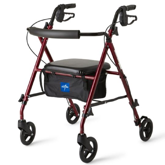 Burgundy - Freedom Ultralight Rollator by Medline