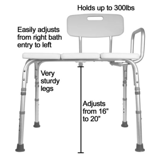 Carex Bathtub Transfer Bench - Specifications